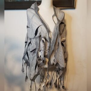 Unique Artistic Gray Scarf